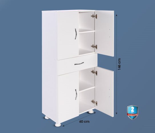 Bim 4 Kapak Tek Çekmeceli Dolap